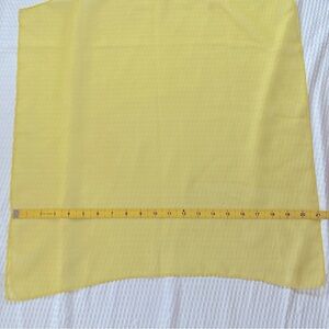 Butter Yellow Chiffon Scarf Square Hand-Rolled Edges